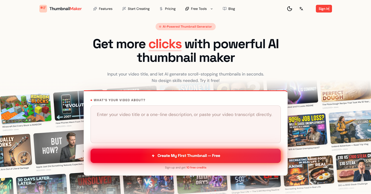 AI ThumbnailMaker preview image