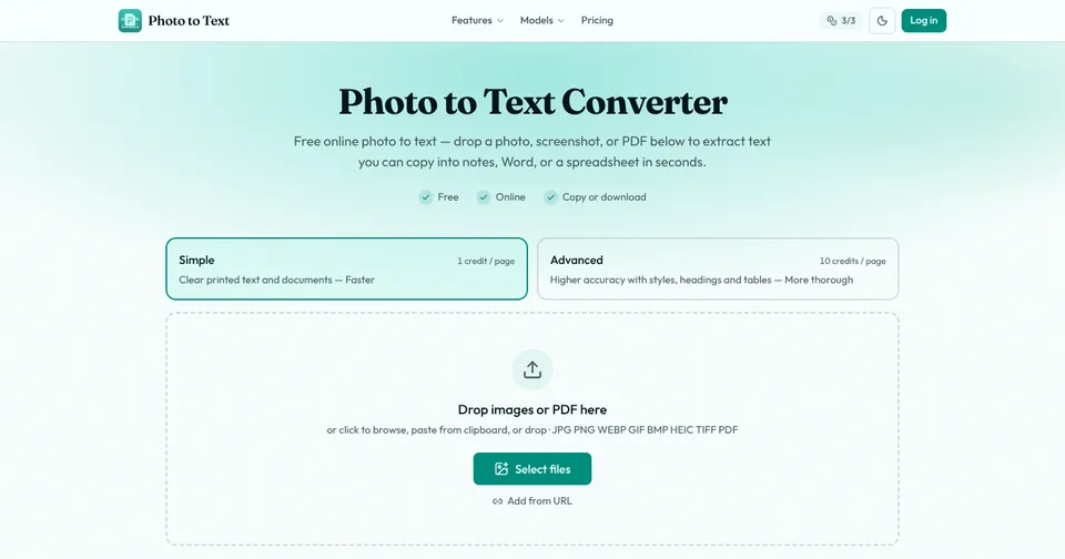 Photo to Text Converter preview image